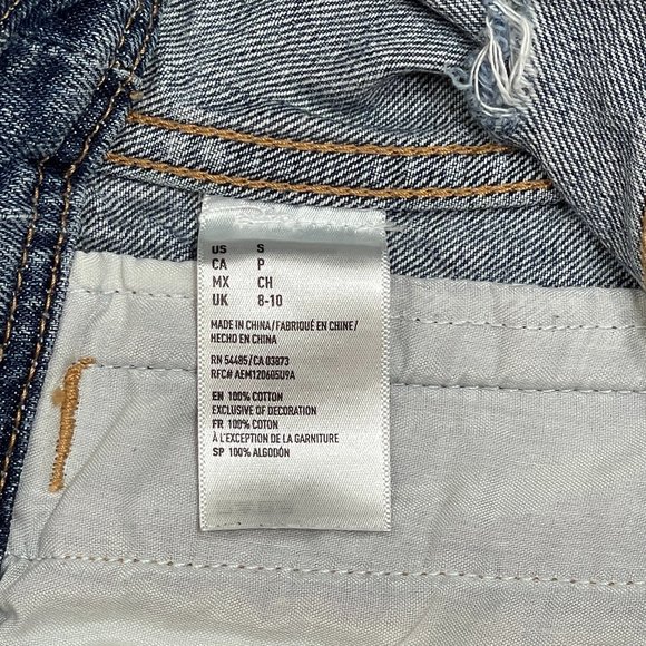 American Eagle Vest Small Blue Denim Jean Vest - Picture 5 of 6